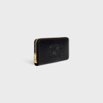 LARGE ZIPPED WALLET CUIR TRIOMPHE IN SMOOTH CALFSKIN BLACK - Image 2